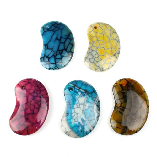 Pendants Jewelry Agate, Dragon Veins Agate, Bean, daite & DIY, dathanna níos mó le haghaidh rogha, size 20-50mm, Díolta De réir PC