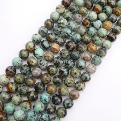 Turquoise na hAfraice Bead, Babhta, DIY & méid éagsúla do rogha, Díolta De réir Snáithe