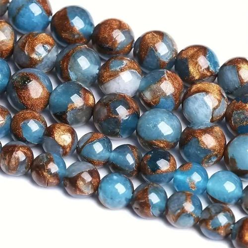 Gemstone Jewelry Beads Cloisonne Stone Round DIY Sold Per Approx 38 cm Strand