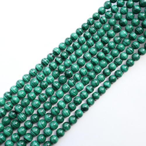 Natural Malachite Beads Round DIY Sold By Strand