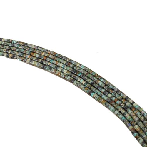 African Turquoise Beads Flat Round polished DIY Sold Per Approx 38 cm Strand