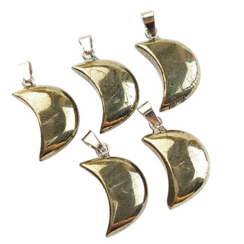 Gemstone Vedhæng Smykker, Golden Pyrite, du kan DIY & forskellige stilarter for valg, Solgt af PC