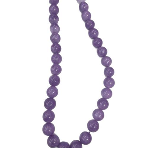 Jade Beads, Runde, poleret, farvet & du kan DIY & forskellig størrelse for valg, lilla, Solgt af Strand
