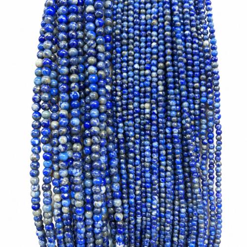 Lapis Lazuli Beads, Ronde, DIY & verschillende grootte voor keus, Per verkocht Ca 38 cm Strand