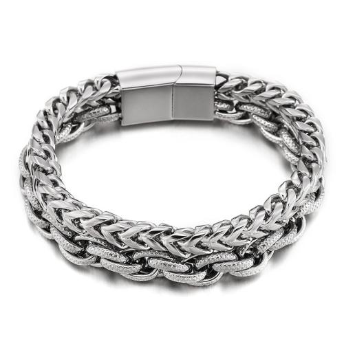 Acier titane bracelet, Placage, longueur différente pour le choix & unisexe, plus de couleurs à choisir, 13mm, Vendu par PC