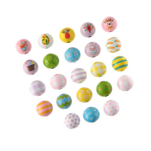 Hemu + pärlor Bead, tryckning, DIY, fler färger för val, 16mm, Hål:Ca 4mm, Säljs av PC