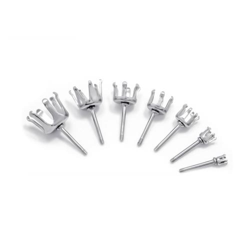Stainless Steel Øreringe Indlæg, 304 rustfrit stål, Crown, poleret, du kan DIY & forskellig størrelse for valg & forskellige stilarter for valg, oprindelige farve, Solgt af PC