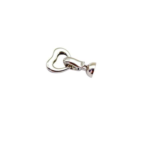 Stainless Steel Jewelry Clasp 304 Stainless Steel Heart Fine Polishing & DIY original color Sold By PC