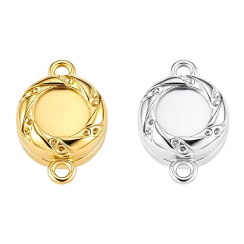Stainless Steel Magnetic Clasps 316L Stainless Steel Flat Round Vacuum Ion Plating DIY Sold By PC