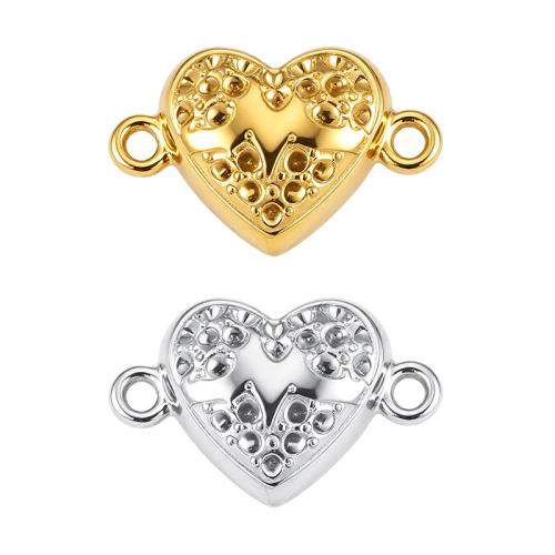 Stainless Steel Magnetic Clasps 316L Stainless Steel Heart Vacuum Ion Plating DIY Sold By PC
