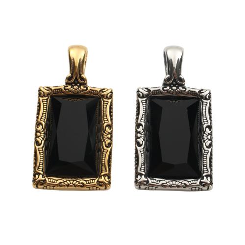 Rustfrit stål Tag Charm, 304 rustfrit stål, Geometrisk mønster, forgyldt, du kan DIY, flere farver til valg, 46x23.60x6.60mm, Solgt af PC