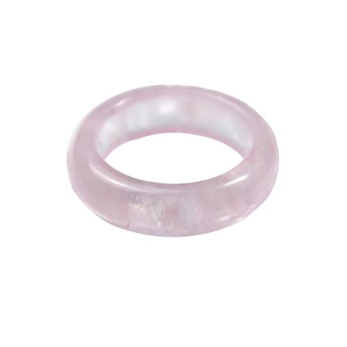 quartz rose bague, beignet, poli, unisexe & normes différentes pour le choix, Taille:5.5-10.5, Vendu par PC