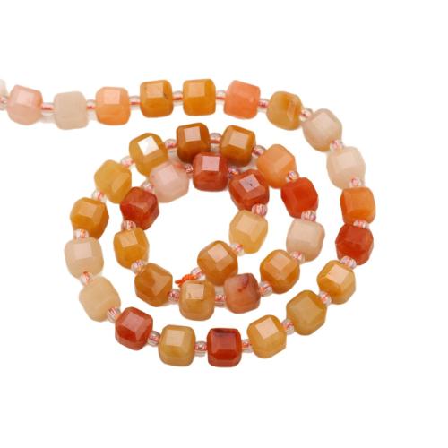 Perles aventurine, aventurine rouge, cadre, poli, DIY & normes différentes pour le choix & facettes, Vendu par Environ 38 cm brin