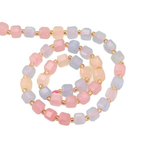 Gemstone Jewelry Beads Morganite Square polished dyed & DIY & faceted Sold Per Approx 38 cm Strand