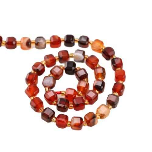 Natural Lace Agate Beads Square polished DIY & faceted Sold Per Approx 38 cm Strand
