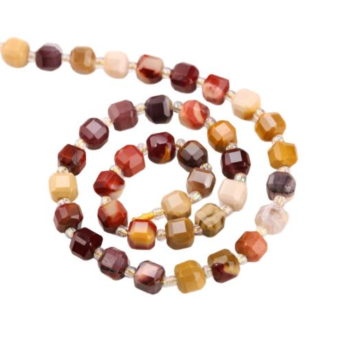 Gemstone Jewelry Beads Yolk Stone Square polished DIY & faceted Sold Per Approx 38 cm Strand