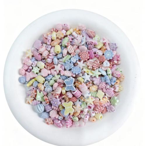 Acrylic Jewelry Beads DIY & chemical wash mixed colors 9mm Sold By Lot