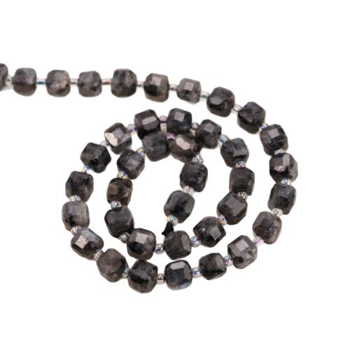 Natural Labradorite Beads Square polished DIY & faceted black Sold Per Approx 38 cm Strand