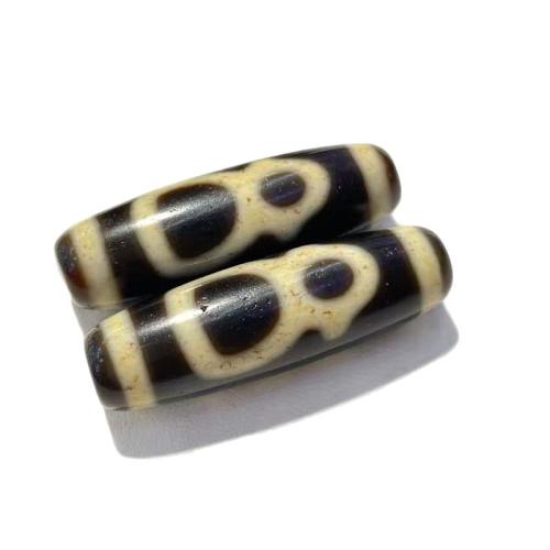 Naturlige tibetanske Agate Dzi Beads, Tibetansk agat, du kan DIY, flere farver til valg, 12x38mm, Solgt af PC