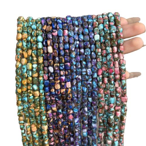 Perles bijoux en pierres gemmes, Jaspe d'impression, pepite, DIY, plus de couleurs à choisir, beads size 5-7mm, Vendu par Environ 38 cm brin