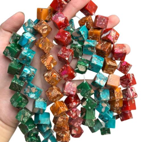 Perles bijoux en pierres gemmes, Jaspe d'impression, cadre, DIY, plus de couleurs à choisir, 16mm, Environ 11PC/brin, Vendu par brin