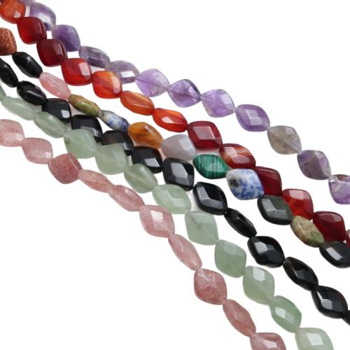 Perles bijoux en pierres gemmes, pierre gemme, Losange, DIY & différents matériaux pour le choix & facettes, 10x12mm, Environ 14PC/brin, Vendu par brin