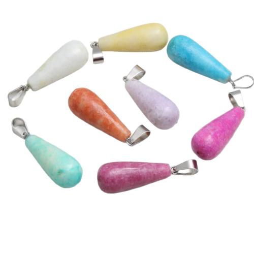 Bijoux Pendentifs en pierres gemmes, Pierre naturelle, larme, DIY, plus de couleurs à choisir, 25x6x10mm, Vendu par PC