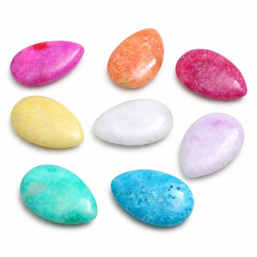Perles bijoux en pierres gemmes, Pierre naturelle, larme, teints & DIY & aucun trou, plus de couleurs à choisir, 25x16x5.50mm, Vendu par PC