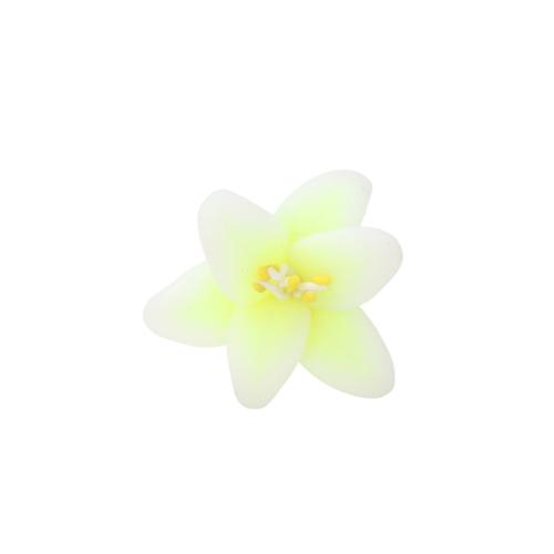 Polimero-Clay-Beads, argilla polimero, Fiore, DIY, giallo, 25x27x27mm, Foro:Appross. 2mm, Venduto da PC