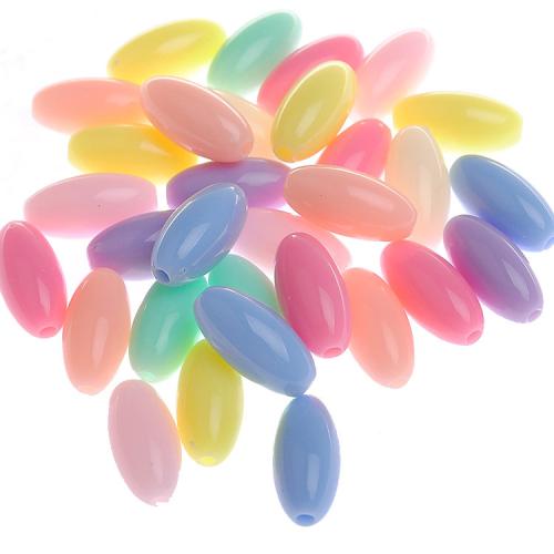 Perline in acrilico a colore solido, olivastro, stampaggio ad iniezione, DIY, nessuno, 7x15mm, Appross. 1100PC/lotto, 500sol/lotto, Venduto da lotto