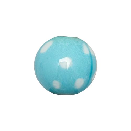 Perline acriliche Jewelry, acrilico, Cerchio, stampa, Pois & DIY, nessuno, 12mm, Foro:Appross. 3mm, Venduto da PC