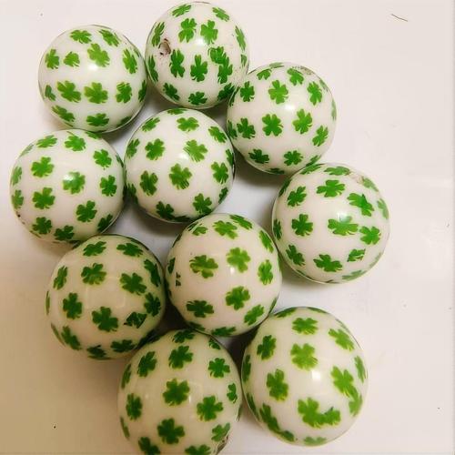 Perline acriliche Jewelry, acrilico, Cerchio, stampa, DIY, verde, 20mm, Venduto da PC