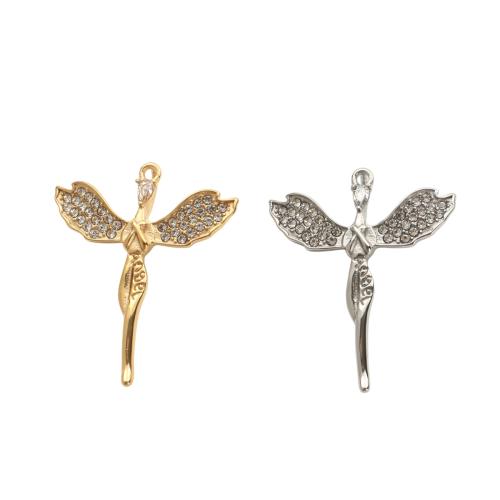 Bijoux pendentifs en acier inoxydable , Acier inoxydable 304, Placage, DIY & avec strass, plus de couleurs à choisir, 44.60x36.30x3.50mm, Vendu par PC