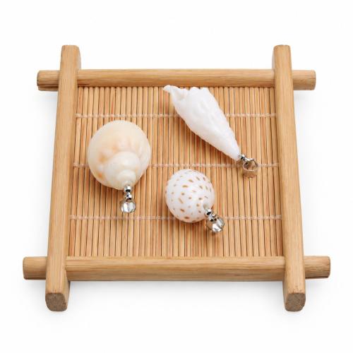 Trompette naturelle Shell pendentifs, coquille de trompette, DIY & styles différents pour le choix, Vendu par PC