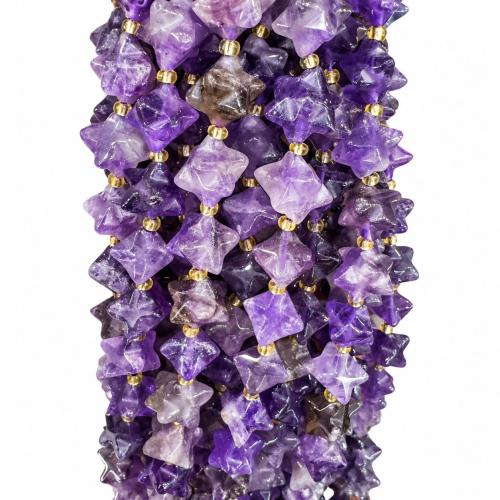 Perles bijoux en pierres gemmes, pierre gemme, Hexagram, poli, DIY & différents matériaux pour le choix, 10mm, Environ 28PC/brin, Vendu par brin