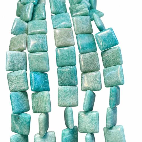 Perles amazonite, cadre, Polis à la main, DIY, 18mm, Vendu par Environ 38 cm brin
