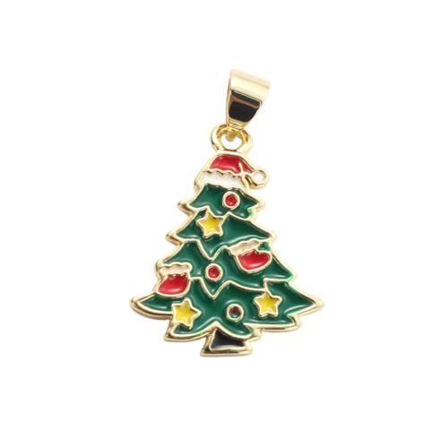 Messing hangers, Kerstboom, gold plated, Kerstontwerp & DIY & glazuur, 20.30x16.50x1.90mm, Verkocht door PC