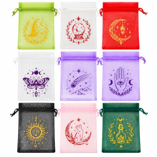 Organza Borsa coulisse, modello misto, 100x150mm, 100PC/lotto, Venduto da lotto