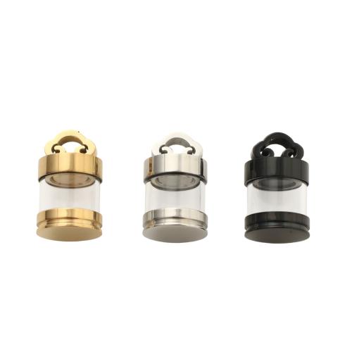 304 acciaio inox Cofanetto cinerarie ciondolo, placcato, DIY & trasparente, nessuno, 20.90x12.90mm, Venduto da PC