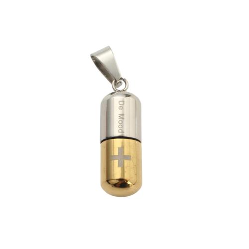 304 acciaio inox Cofanetto cinerarie ciondolo, placcato, DIY, 28.60x9.50mm, Venduto da PC