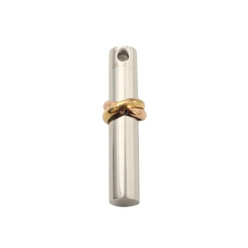 304 acciaio inox Cofanetto cinerarie ciondolo, placcato, DIY, 42.70x7.70mm, Venduto da PC
