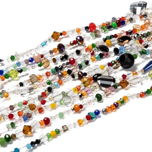 Móda Skleněné korálky, Sklo, náhodně odesláno & různé množství pro výběr & DIY & tváří & smíšený, multi-barevný, beads size 5-40mm, Délka Cca 38 cm, Prodáno By Bag