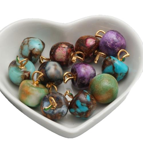Imperial Jasper Ciondoli, diaspro impressione, Mela, lucido, DIY, nessuno, 18x14mm, Venduto da PC