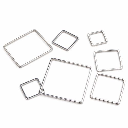 Brass Jewelry Pendants Square plated DIY Sold By PC