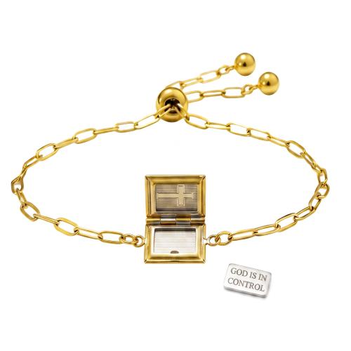 Bijoux bracelet en acier inoxydable, Placage, bijoux de mode & unisexe & réglable, plus de couleurs à choisir, Vendu par Environ 26 cm brin