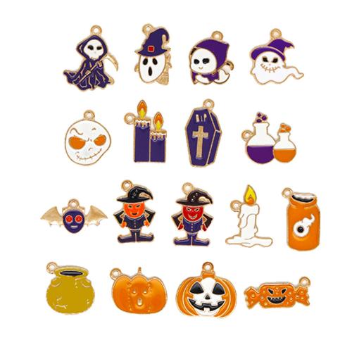 Móda Halloween přívěšek, Zinek, barva pozlacený, DIY & Halloween Šperky dárek & různé styly pro výběr & smalt, Prodáno By PC