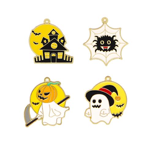 Móda Halloween přívěšek, Zinek, barva pozlacený, DIY & Halloween Šperky dárek & různé styly pro výběr & smalt, Prodáno By PC