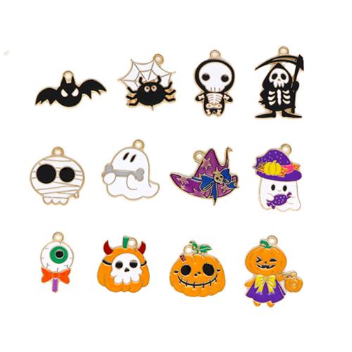 Móda Halloween přívěšek, Zinek, barva pozlacený, DIY & Halloween Šperky dárek & různé styly pro výběr & smalt, Prodáno By PC
