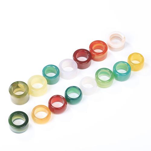 Agate bague, poli, bijoux de mode & unisexe, plus de couleurs à choisir, 13mm, Vendu par PC