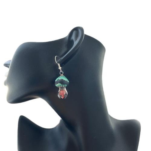 Polymer Clay Drop náušnice, houba, ruční práce, módní šperky & pro ženy, více barev na výběr, 14x45mm, Prodáno By Pair